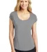 DM424 District Made® Ladies 60/40 Bling Tee Frost Grey/Blk front view