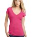 DT6502 District Juniors Very Important Tee Deep V  in Hthrd watermln front view