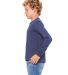 BELLA+CANVAS 3501Y Youth Long-Sleeve T-Shirt in Navy side view