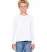 BELLA+CANVAS 3501Y Youth Long-Sleeve T-Shirt WHITE front view