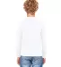 BELLA+CANVAS 3501Y Youth Long-Sleeve T-Shirt WHITE back view