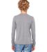 BELLA+CANVAS 3501Y Youth Long-Sleeve T-Shirt GREY TRIBLEND back view
