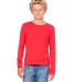 BELLA+CANVAS 3501Y Youth Long-Sleeve T-Shirt RED front view