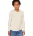 BELLA+CANVAS 3501Y Youth Long-Sleeve T-Shirt NATURAL front view
