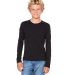 BELLA+CANVAS 3501Y Youth Long-Sleeve T-Shirt BLACK front view