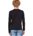 BELLA+CANVAS 3501Y Youth Long-Sleeve T-Shirt BLACK back view