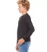 BELLA+CANVAS 3501Y Youth Long-Sleeve T-Shirt DARK GRY HEATHER side view