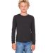 BELLA+CANVAS 3501Y Youth Long-Sleeve T-Shirt CHAR BLK TRIBLND front view