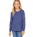 BELLA+CANVAS 3501Y Youth Long-Sleeve T-Shirt TR ROYAL TRIBLND front view