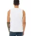 BELLA+CANVAS 3483 Mens Jersey Muscle Tank in White back view