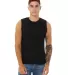 BELLA+CANVAS 3483 Mens Jersey Muscle Tank in Black front view