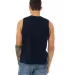 BELLA+CANVAS 3483 Mens Jersey Muscle Tank in Navy back view