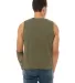 BELLA+CANVAS 3483 Mens Jersey Muscle Tank in Heather olive back view