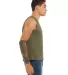 BELLA+CANVAS 3483 Mens Jersey Muscle Tank in Heather olive side view