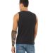 BELLA+CANVAS 3483 Mens Jersey Muscle Tank DARK GRY HEATHER back view