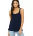BELLA 6488 Womens Loose Tank Top in Navy front view