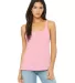 BELLA 6488 Womens Loose Tank Top in Pink front view