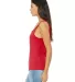 BELLA 6488 Womens Loose Tank Top in Red side view