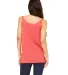 BELLA 8838 Womens Flowy Tank Top in Red triblend back view