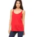 BELLA 8838 Womens Flowy Tank Top in Red front view