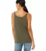 BELLA 8838 Womens Flowy Tank Top in Heather olive back view
