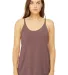 BELLA 8838 Womens Flowy Tank Top in Mauve front view