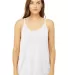 BELLA 8838 Womens Flowy Tank Top in White front view