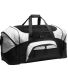 BG99 Port & Company® - Colorblock Sport Duffel in Black/grey front view