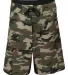 Burnside B9371 Camo-Diamond Dobby Board Short Green Camo front view