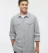 Burnside B8210 Yarn-Dyed Long Sleeve Flannel Grey/ White front view