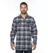 Burnside B8210 Yarn-Dyed Long Sleeve Flannel Blue front view