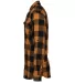 Burnside B8210 Yarn-Dyed Long Sleeve Flannel Tobacco/ Black Buffalo side view