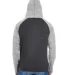 Burnside B8127 Yarn-Dyed Raglan Pullover in Heather charcoal/ charcoal stripe back view