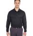 8210LS UltraClub® Adult Cool & Dry Long-Sleeve Me in Black front view