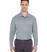 8210LS UltraClub® Adult Cool & Dry Long-Sleeve Me in Silver front view