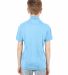 8210Y UltraClub® Youth Cool & Dry Mesh Piqué Pol in Columbia blue back view