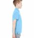 8210Y UltraClub® Youth Cool & Dry Mesh Piqué Pol in Columbia blue side view