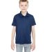 8210Y UltraClub® Youth Cool & Dry Mesh Piqué Pol in Navy front view