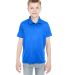 8210Y UltraClub® Youth Cool & Dry Mesh Piqué Pol in Royal front view