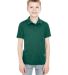 8210Y UltraClub® Youth Cool & Dry Mesh Piqué Pol in Forest green front view
