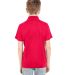 8210Y UltraClub® Youth Cool & Dry Mesh Piqué Pol RED back view