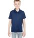 8210Y UltraClub® Youth Cool & Dry Mesh Piqué Pol NAVY front view