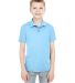 8210Y UltraClub® Youth Cool & Dry Mesh Piqué Pol COLUMBIA BLUE front view
