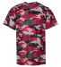 2181 Badger - Youth Camo Short Sleeve T-Shirt Red front view