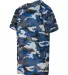 2181 Badger - Youth Camo Short Sleeve T-Shirt Royal side view