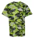 2181 Badger - Youth Camo Short Sleeve T-Shirt Lime front view