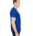 Anvil 6750 by Gildan Tri-Blend T-Shirt in Atlantic blue side view