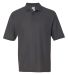  537 Jerzees Men's Easy Care™ Pique Polo Charcoal Grey front view