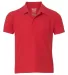 72800B Gildan DryBlend® Youth Double Piqué Polo RED front view