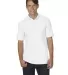 72800 Gildan DryBlend® Adult Double Piqué Polo in White front view